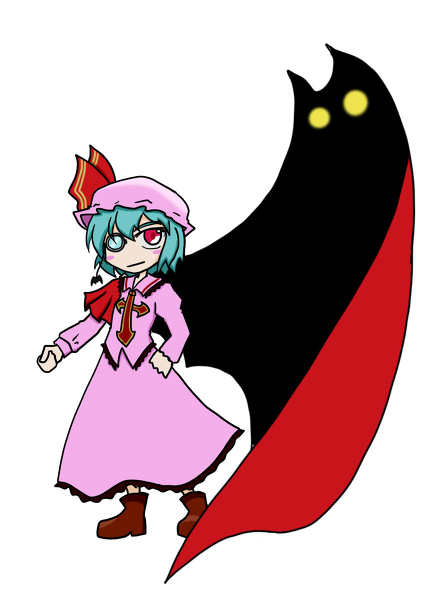 remilia scarlet and slayer (touhou and 1 more) drawn by harada_isuka
