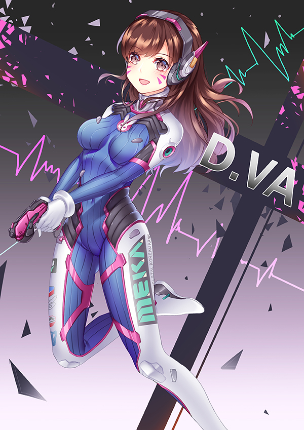 d.va (overwatch and 1 more) drawn by luoye