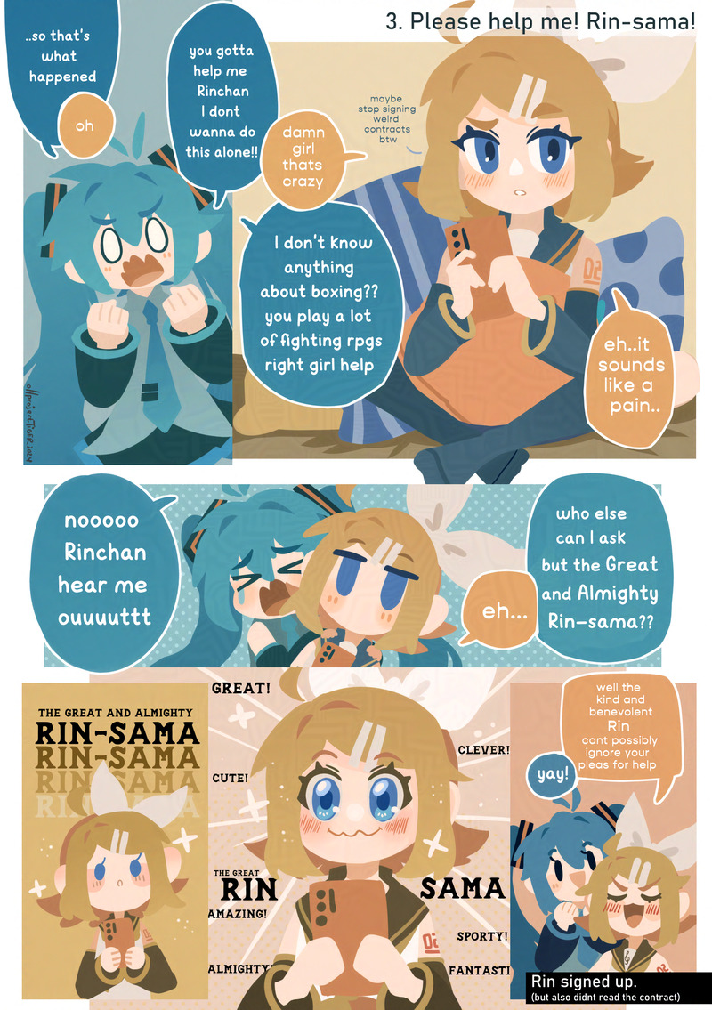 hatsune miku and kagamine rin (vocaloid and 2 more) drawn by projecttiger