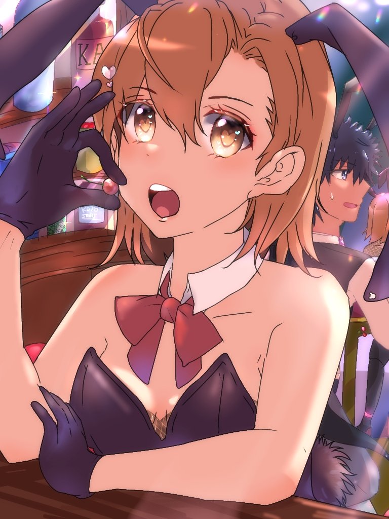 misaka mikoto and kamijou touma (toaru majutsu no index and 1 more) drawn by siriusu59