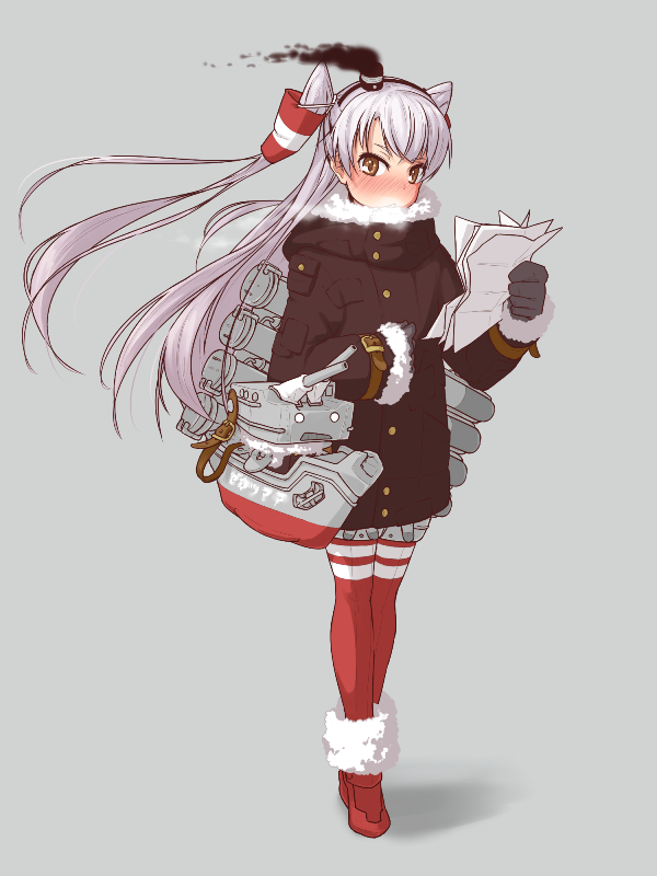amatsukaze and rensouhou-kun (kantai collection) drawn by guriko_(mossari)