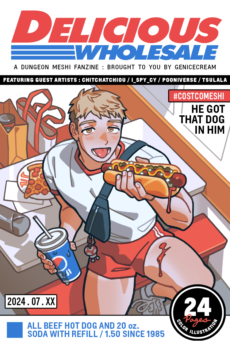 laios touden and walking mushroom (dungeon meshi and 2 more) drawn by genice_chan