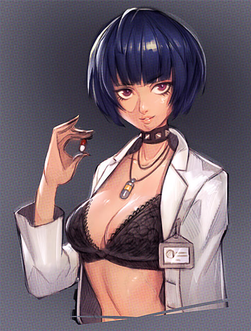 takemi tae (persona and 1 more) drawn by artazi