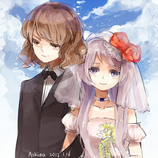 shindou takuto and yamana akane (inazuma eleven and 1 more) drawn by junekun