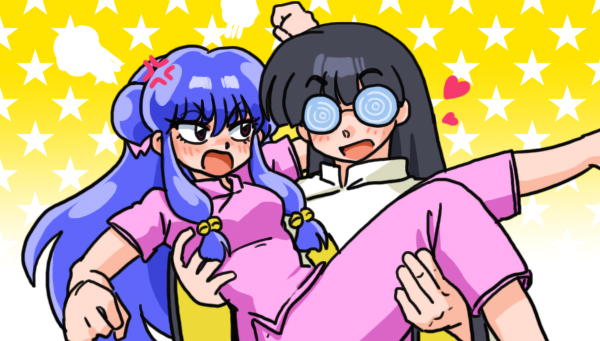shampoo and mousse (ranma 1/2) drawn by wanta_(futoshi)