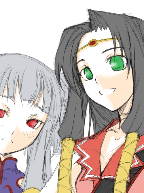 tianzi and sumeragi kaguya (code geass) drawn by ribi