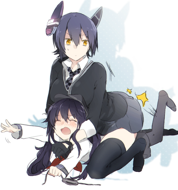tenryuu and akatsuki (kantai collection) drawn by sino_(sionori)