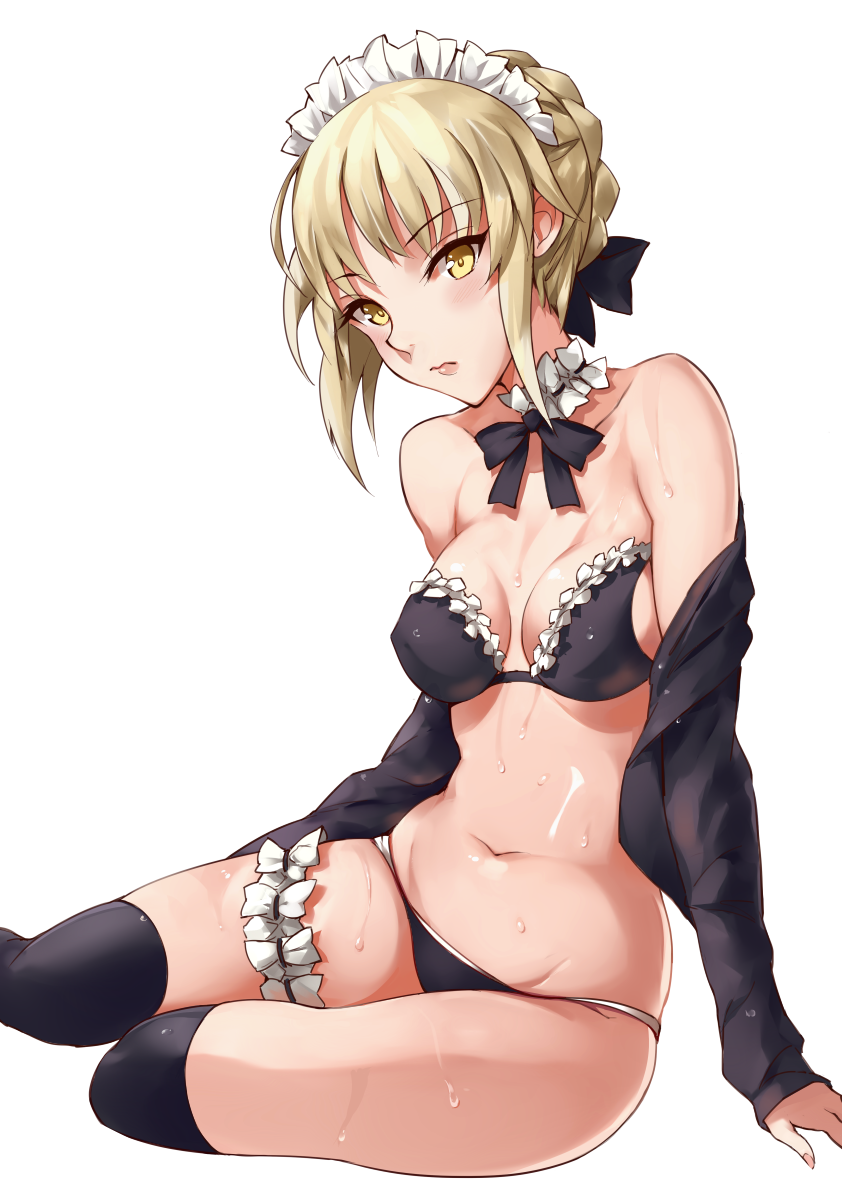 artoria pendragon and saber alter (fate and 1 more) drawn by hamidasu