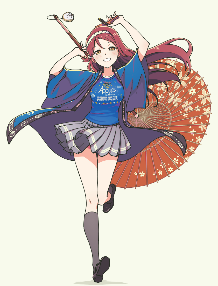 sakurauchi riko and shiitake (love live! and 1 more) drawn by pas_(paxiti)