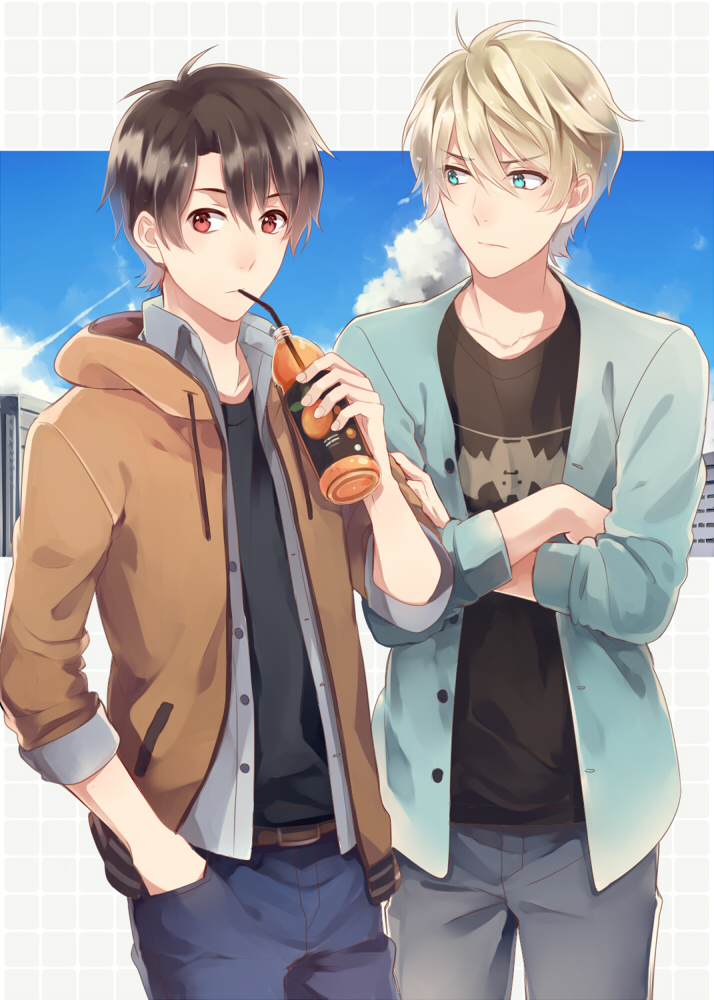slaine troyard and kaizuka inaho (aldnoah.zero) drawn by jiman