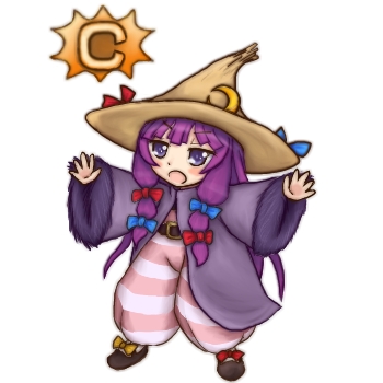 patchouli knowledge and black mage (touhou and 2 more) drawn by hozenkakari