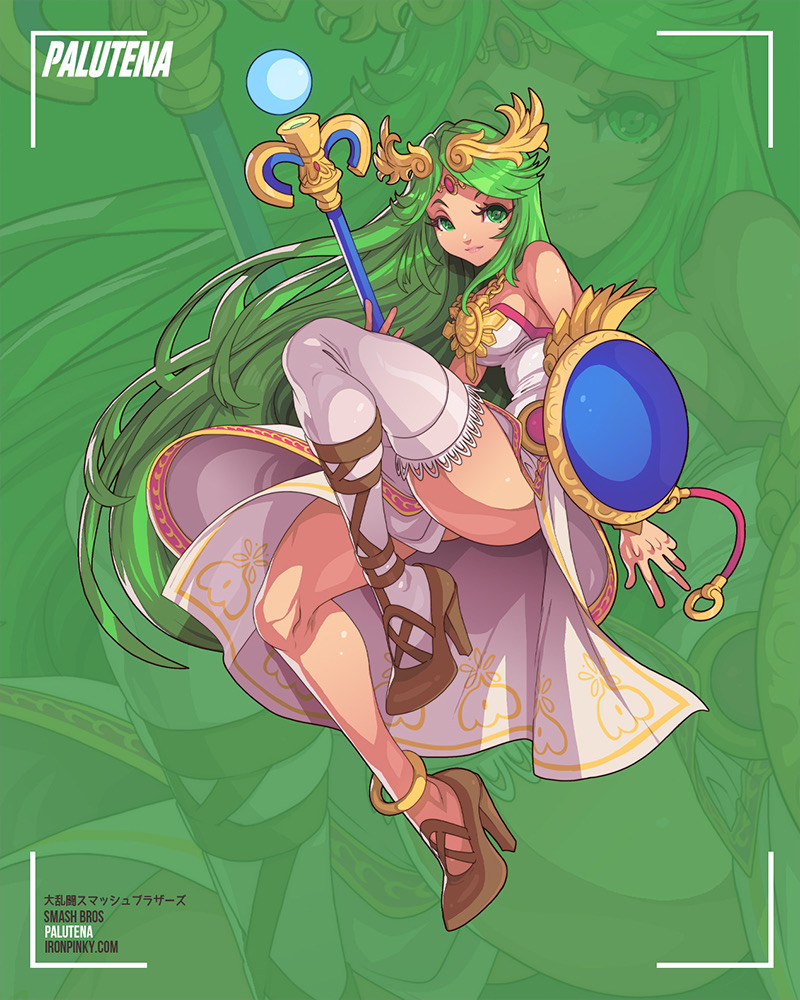 palutena (super smash bros. and 2 more) drawn by edwin_huang