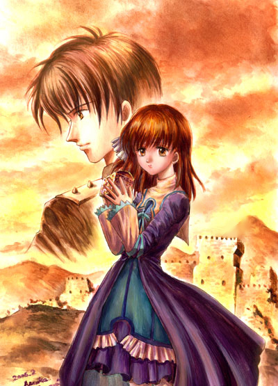 yulie ahtreide and kresnik ahtreide (wild arms and 1 more) drawn by asuka_kisaragi