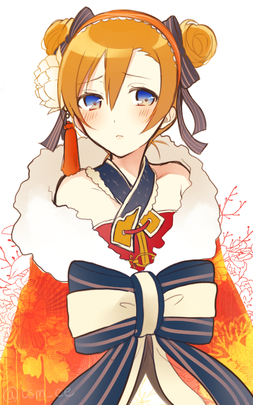 kosaka honoka (love live! and 1 more) drawn by chisumi