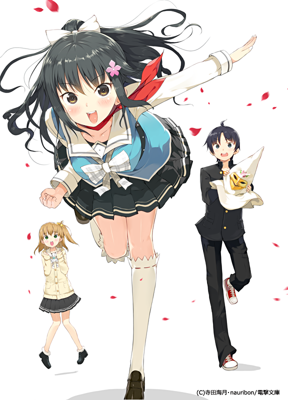 usami kotone, enjou akari, and aizu yuusuke (himitsu kessha to rule to koi) drawn by nauribon