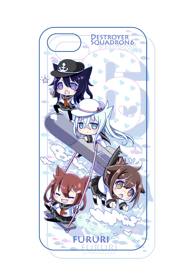 hibiki, inazuma, ikazuchi, akatsuki, and verniy (kantai collection) drawn by hinayuki_usa