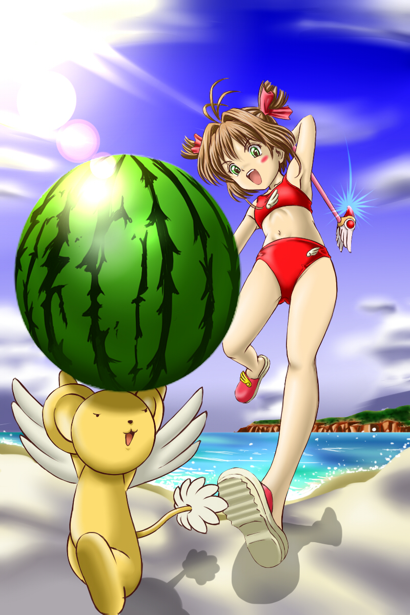 kinomoto sakura and kero (cardcaptor sakura) drawn by ashinagaojisan