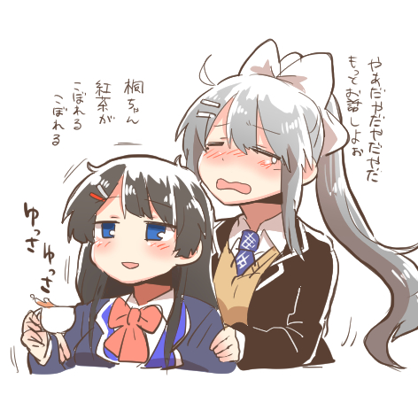 tsukino mito and higuchi kaede (nijisanji) drawn by rebecca_(keinelove)