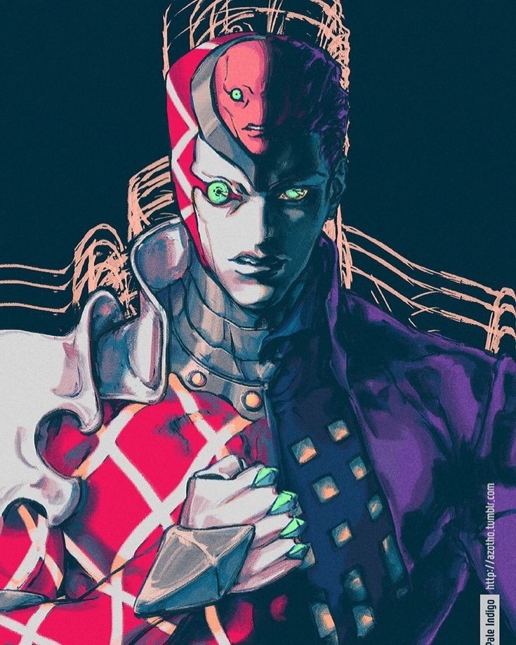 diavolo, king crimson, and epitaph (jojo no kimyou na bouken and 1 more) drawn by thepaleindigo