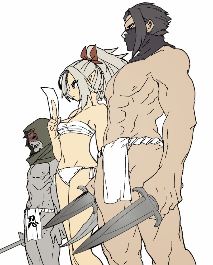 protagonist, kiriha, and rinne (wizardry and 1 more) drawn by narita_imomushi