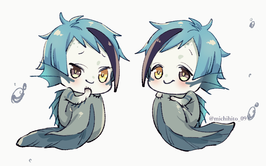 floyd leech and jade leech (twisted wonderland) drawn by michihito