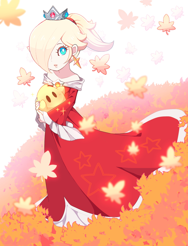 rosalina, luma, and fire rosalina (mario and 1 more) drawn by hoshikuzu_pan