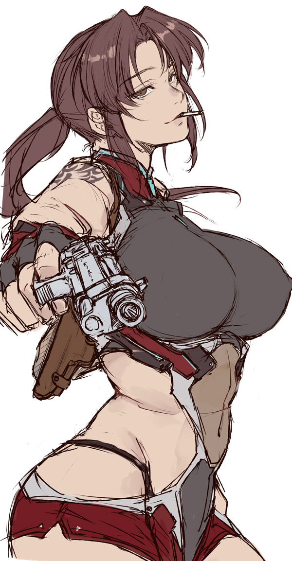 revy (taimanin and 1 more) drawn by yasunososaku