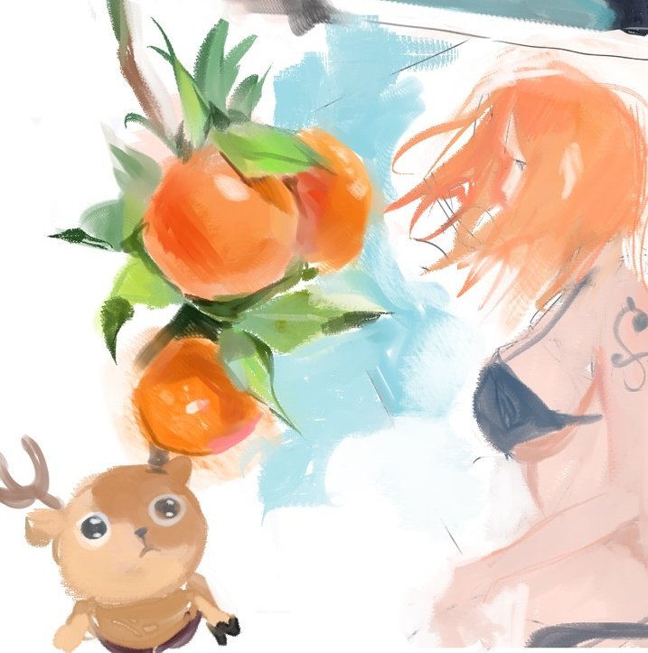 nami and tony tony chopper (one piece) drawn by hhyy090