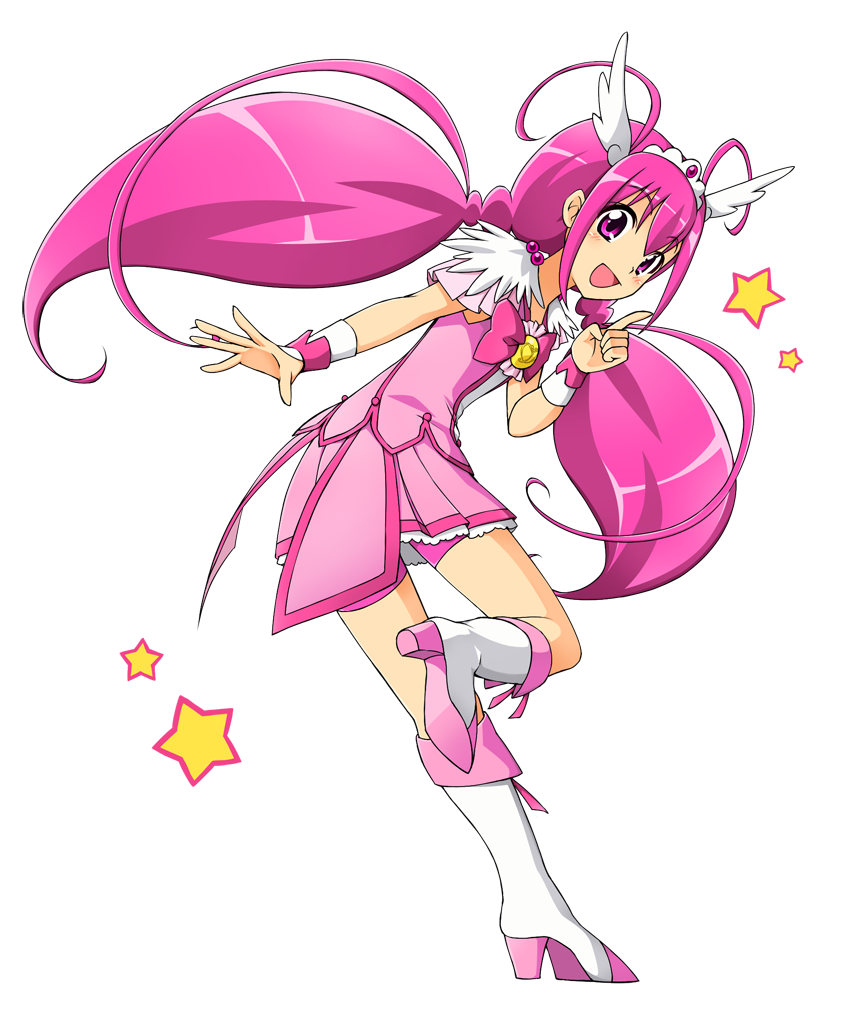hoshizora miyuki and cure happy (precure and 1 more) drawn by tsunaso_(lack_of_sunlight)