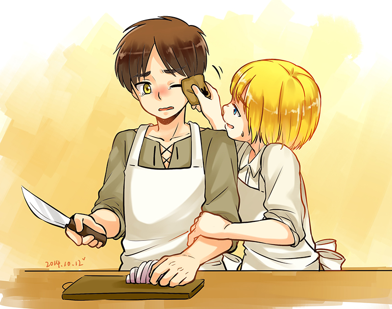 eren yeager and armin arlert (shingeki no kyojin) drawn by moxue_qianxi