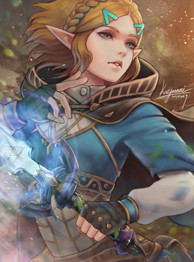 princess zelda (the legend of zelda and 1 more) drawn by kaejunni