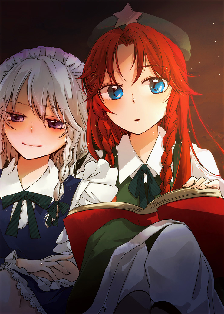 izayoi sakuya and hong meiling (touhou) drawn by yonu_(yonurime)