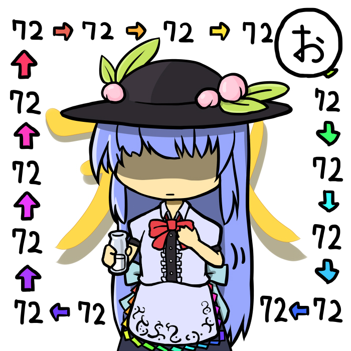 hinanawi tenshi (touhou) drawn by maguro_(mawaru_sushi)