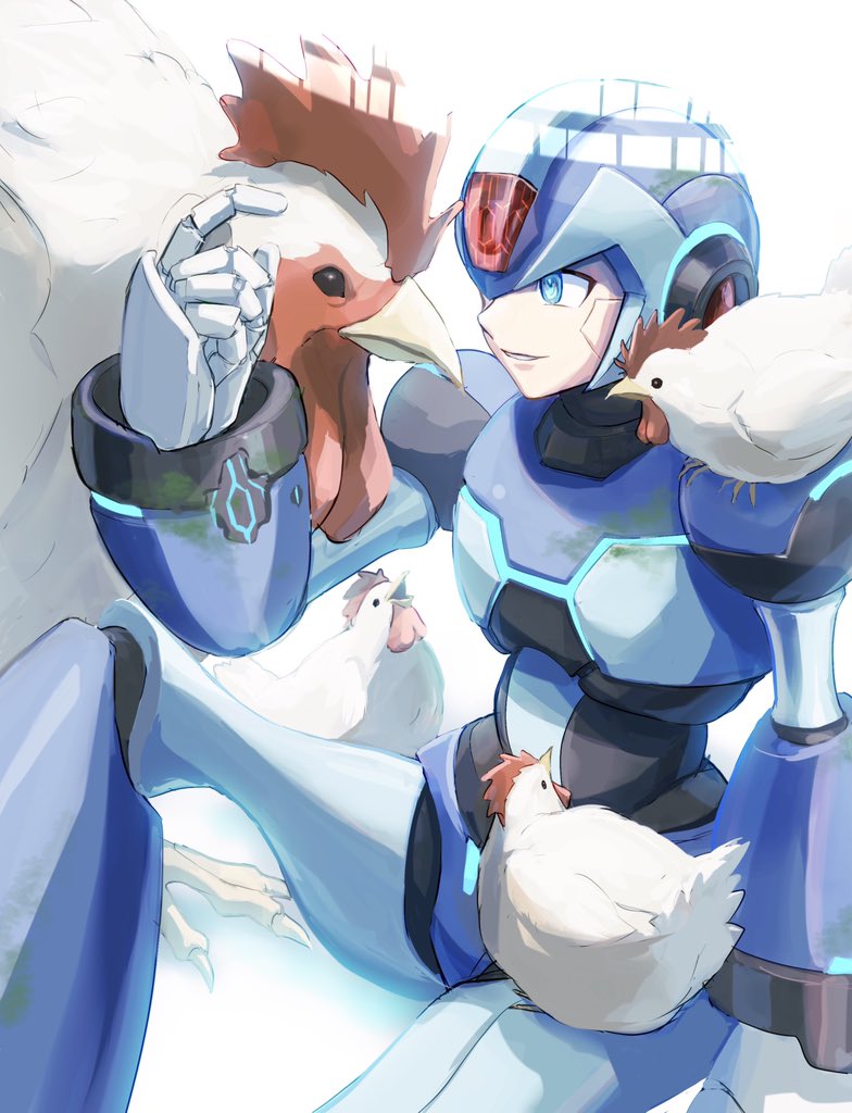 x (mega man and 1 more) drawn by hoshi_mikan
