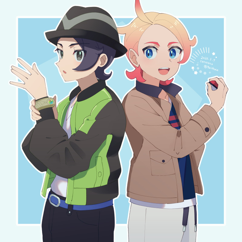 paxton and urbain (pokemon and 1 more) drawn by cocoloco