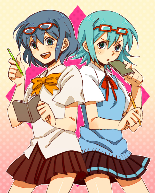 otonashi haruna and mori ai (inazuma eleven and 1 more) drawn by ar_(rikuesuto)