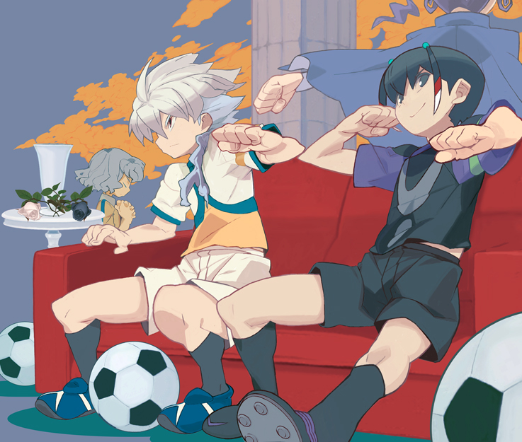 shindou takuto, hakuryuu, shuu, and tsurugi kyousuke (inazuma eleven and 1 more) drawn by yuuki_(irodo_rhythm)