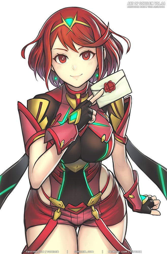 pyra (xenoblade chronicles and 2 more) drawn by gofelem