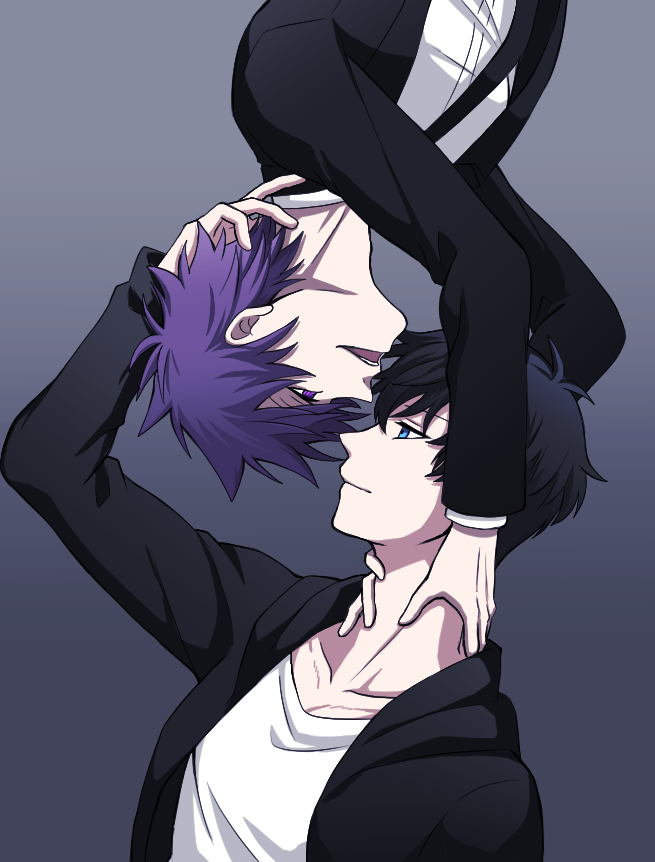 sung jin-woo and kang tae-shik (solo leveling) drawn by na2tu7