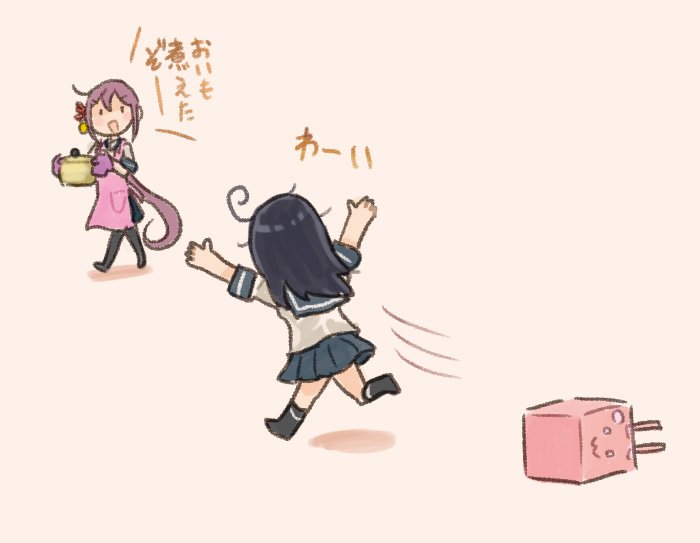 ushio and akebono (kantai collection) drawn by saiguchi_otoufu