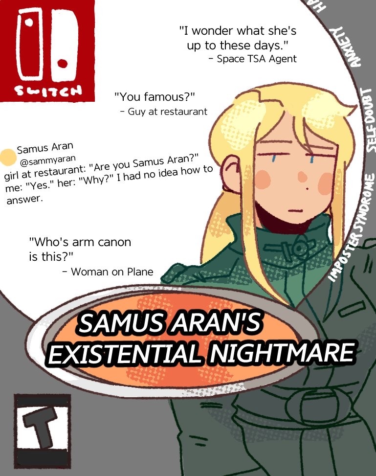 samus aran and tony hawk (metroid and 2 more) drawn by hoshizora_lone