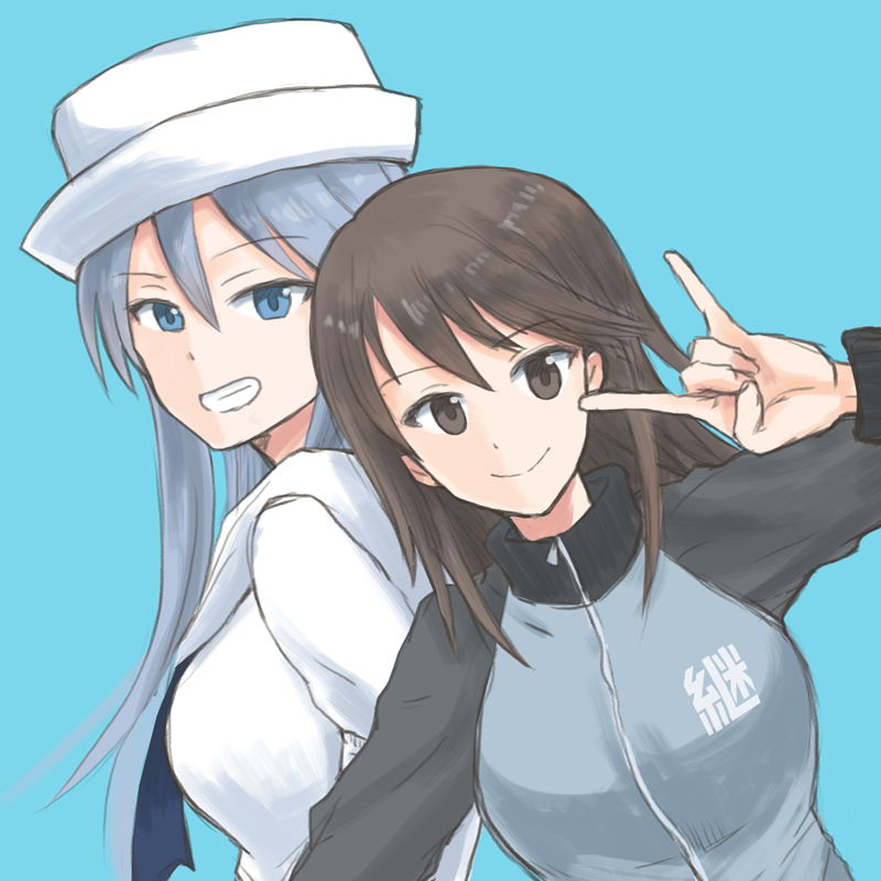 mika and flint (girls und panzer) drawn by mutsu_(layergreen)