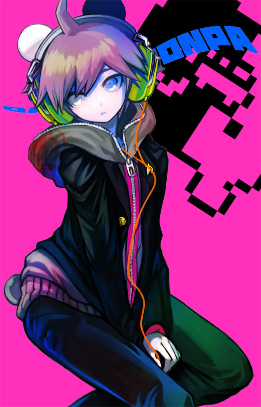 naegi makoto (danganronpa and 1 more) drawn by airi2