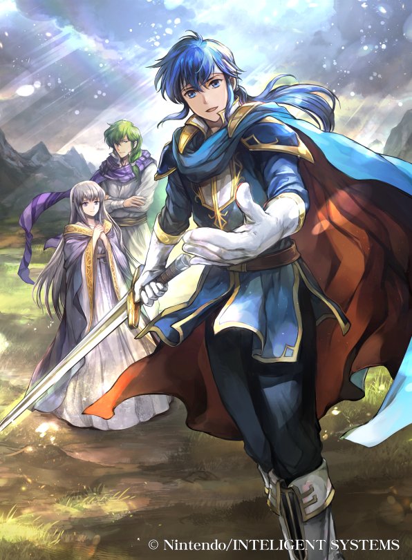 seliph, julia, and lewyn (fire emblem and 2 more) drawn by wada_sachiko
