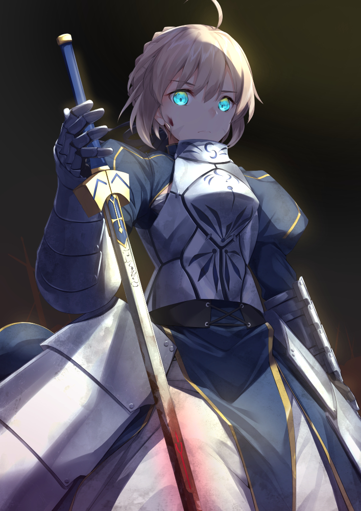 artoria pendragon and saber (fate and 1 more) drawn by gedou_(shigure_seishin)