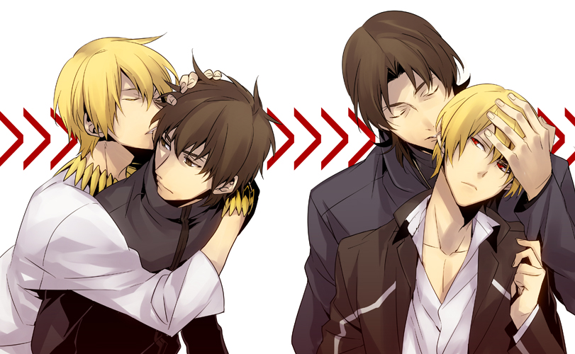gilgamesh and kotomine kirei (fate and 2 more) drawn by xia_(ryugo)