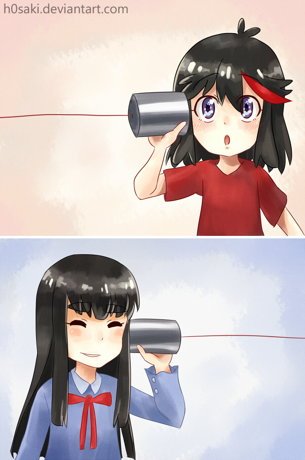 matoi ryuuko and kiryuuin satsuki (kill la kill) drawn by h0saki