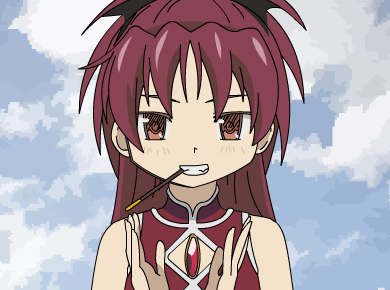 sakura kyoko (mahou shoujo madoka magica and 1 more)