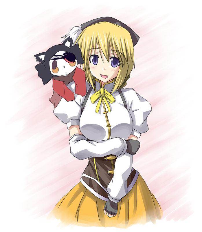 tomoe mami, charlotte, charlotte dunois, and laura bodewig (mahou shoujo madoka magica and 1 more) drawn by mister_(black_and_white)