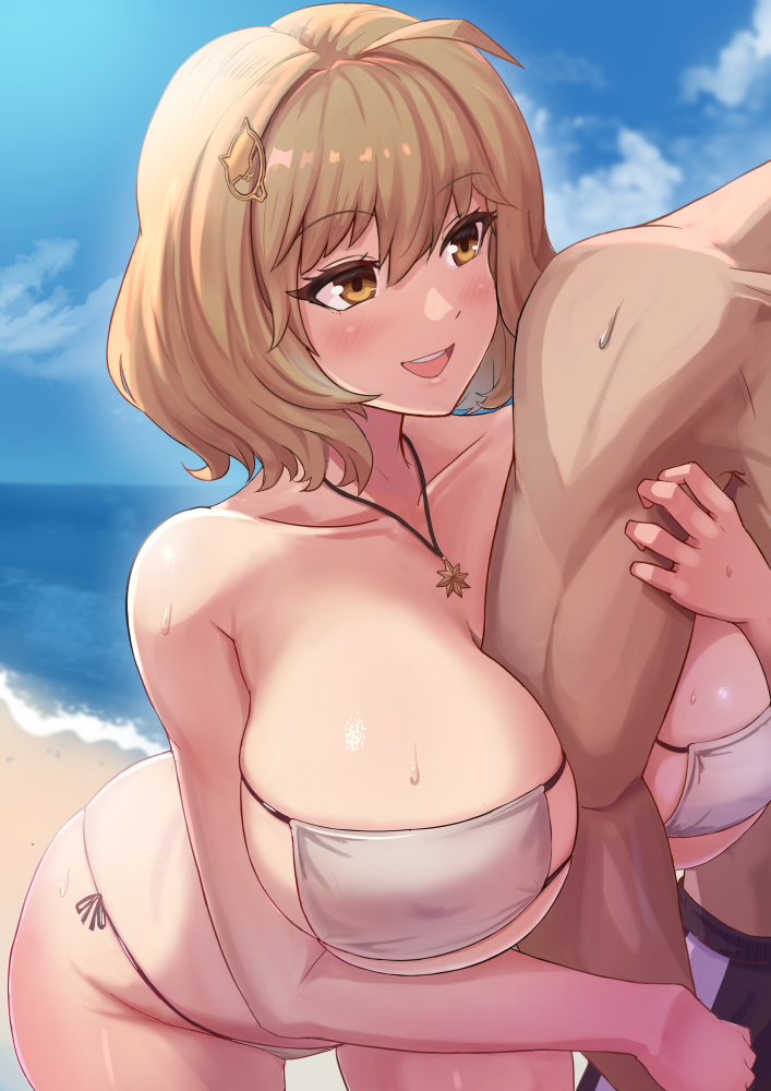 anis and commander (goddess of victory: nikke) drawn by fuhikari